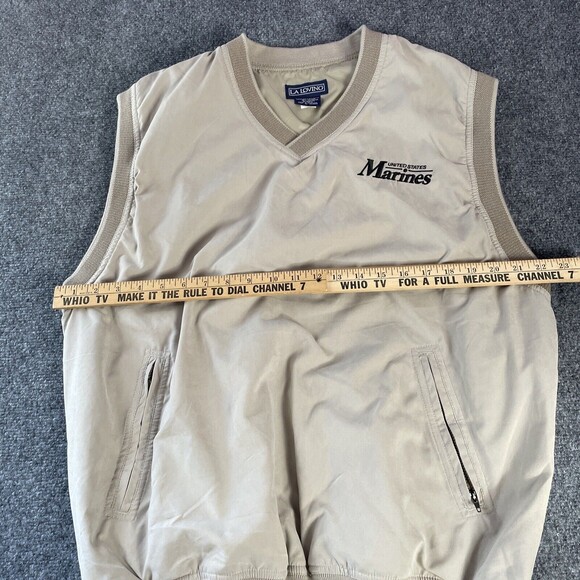 Marines Men’s Sleeveless Vest Banded Waist Zipper Pockets Military V-Neck Heavy - Picture 8 of 16